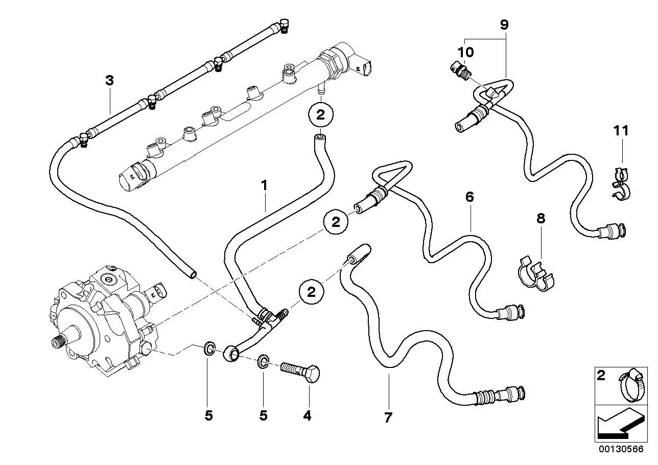 BMW Sensor Kraftstofftemperatur E46 E53 E60 E61 E63 E64 E65 E66 E