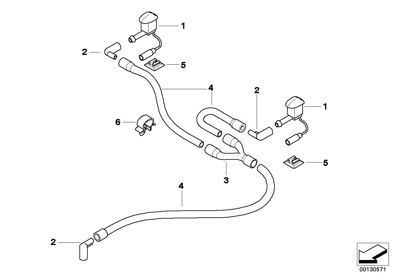 BMW Spritzdüse E63 E64 61667054446 - 6er E63, 6er E64