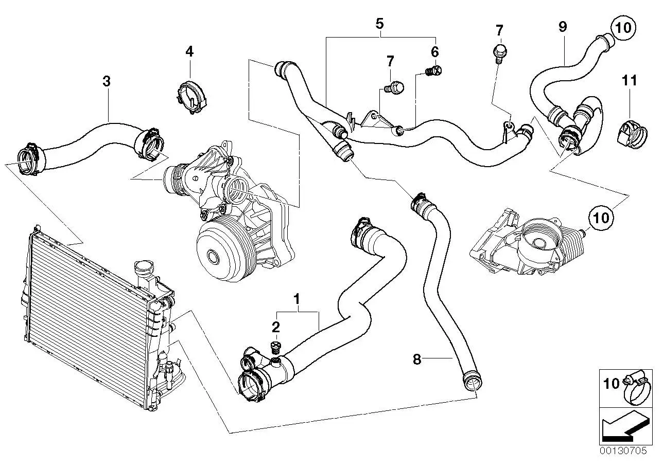 BMW Rücklaufrohr E46 E53 11537802630 - 3er E46, X5 E53