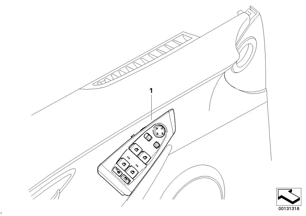 BMW Schalter Fensterheber Fahrerseite E64 61316939131