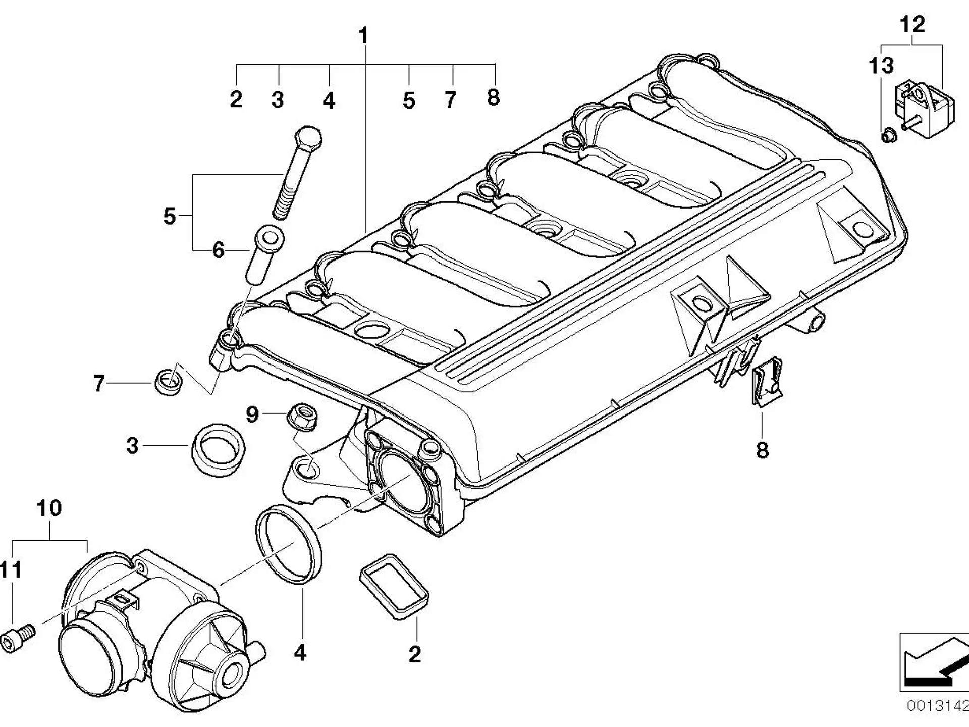 BMW Tülle E46 E53 E60 E61 E63 E64 E65 E66 E70 E71 E83 E90 E91 E92 E93 F01 F02 F10 F11 F15 F16 13627792261