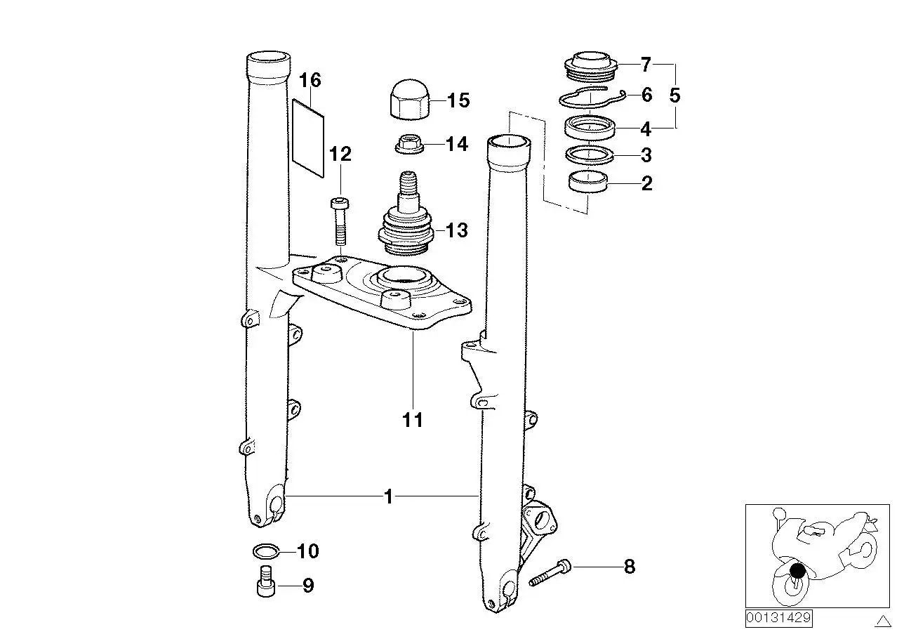 BMW Gabelbrücke unten R22 31427654745