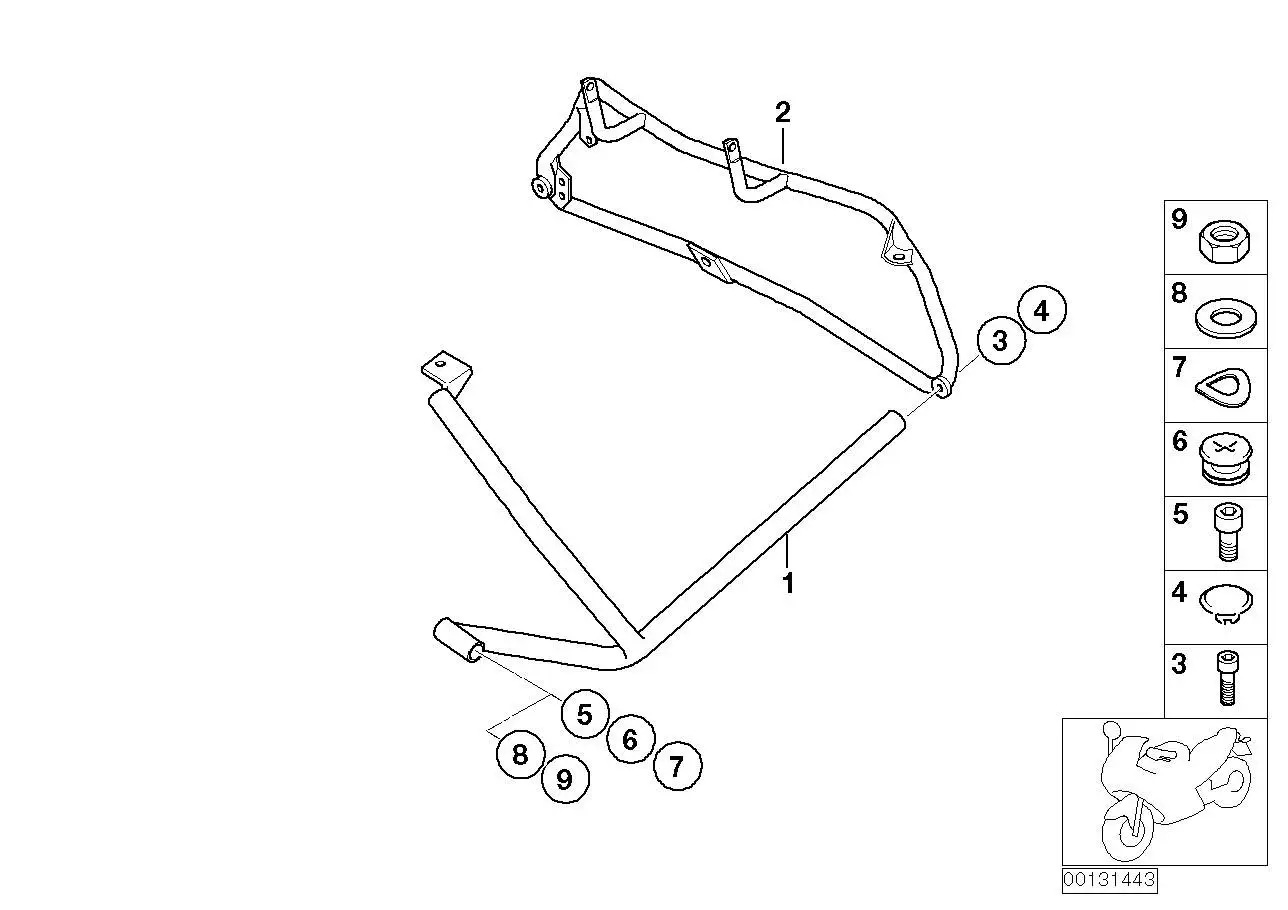 BMW Schutzbügel hinten links R22 46717657971