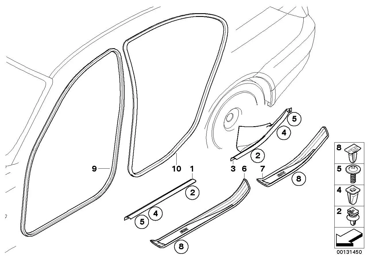 BMW M Blende Einstieg vorne rechts E60 E61 51477898818 - 5er E60,