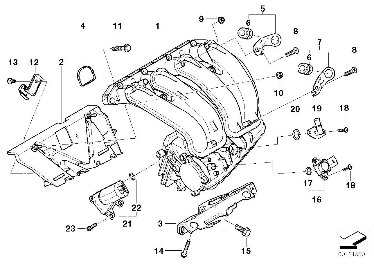 BMW Ansaugleitung E46 11617503518 - Bildposition 01