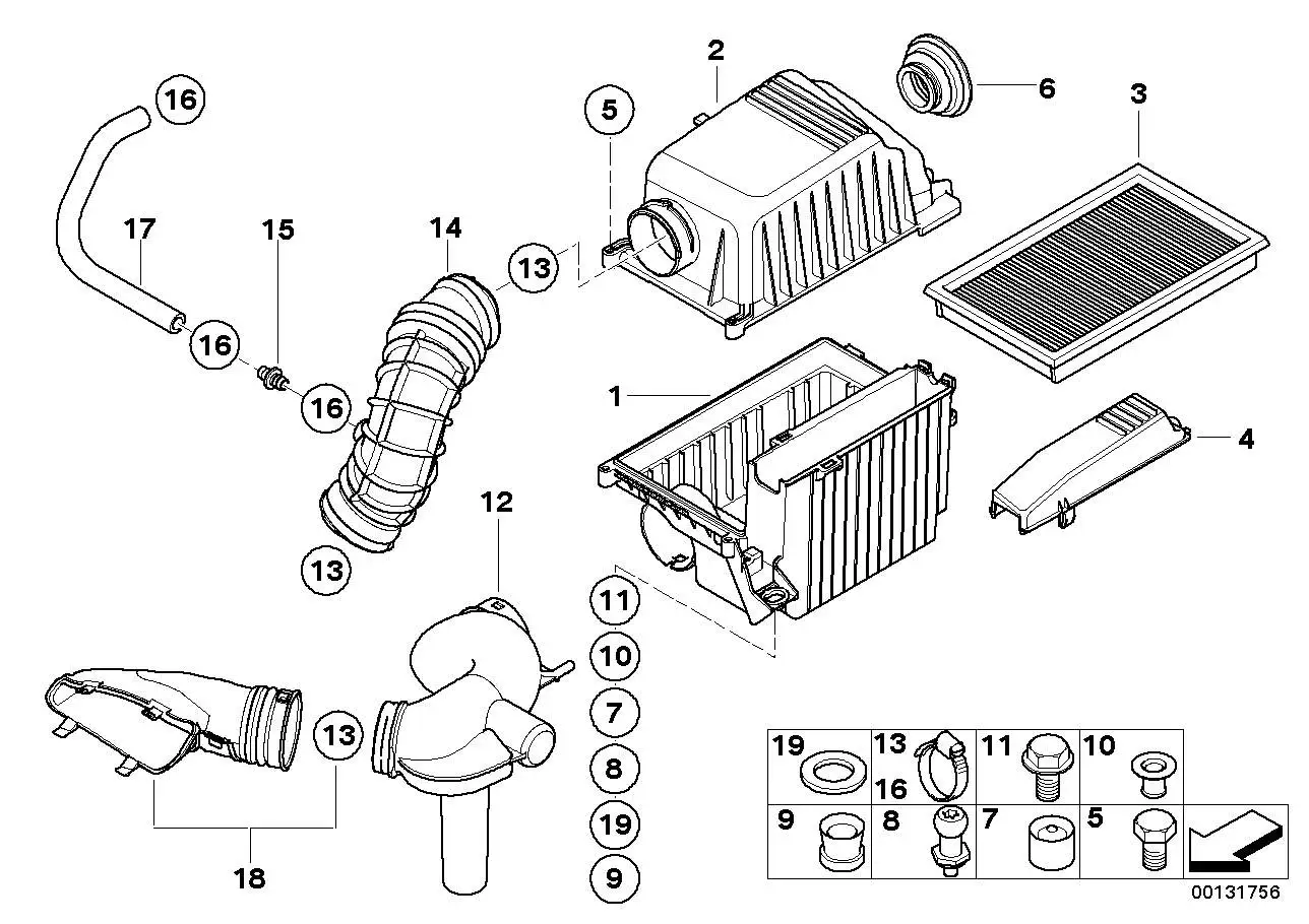BMW Schlauch R52 R53 13721491737 - Bildposition 17