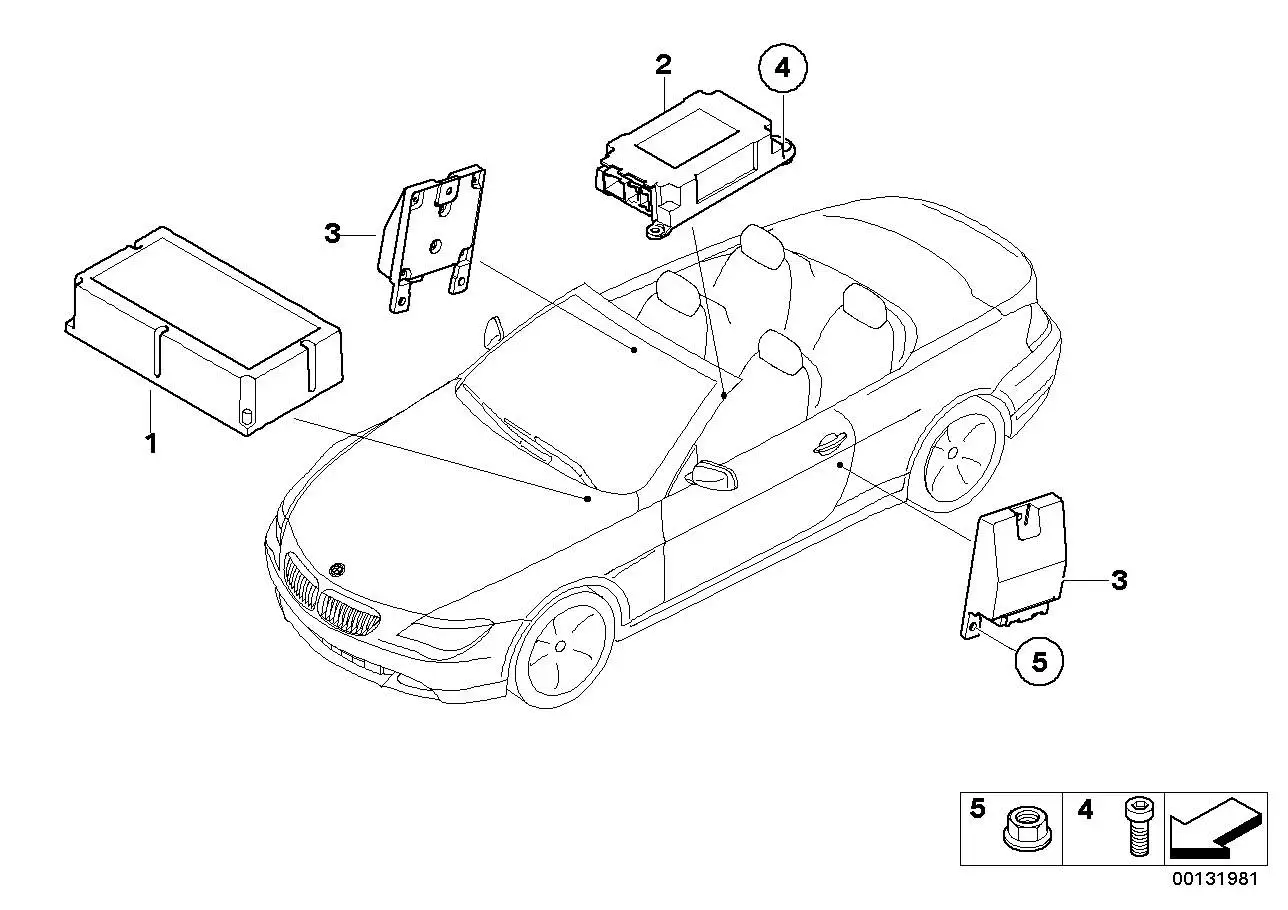 BMW Steuergerät Airbag mit Gateway-Modul E64 65776975688