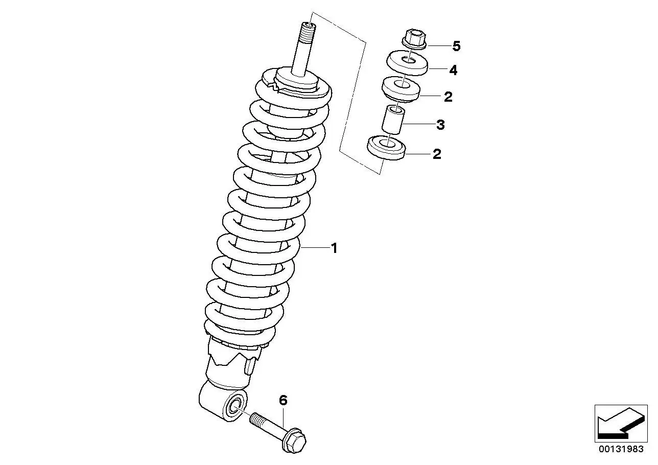 BMW Federbein vorn 31427729435 - Bildposition 01