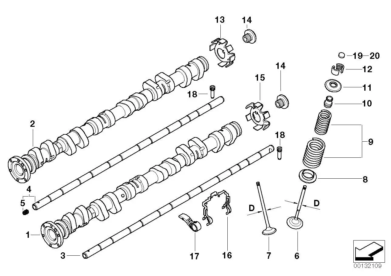 BMW Einstellplättchen E46 E85 E86 E90 11347832283 - Bildposition