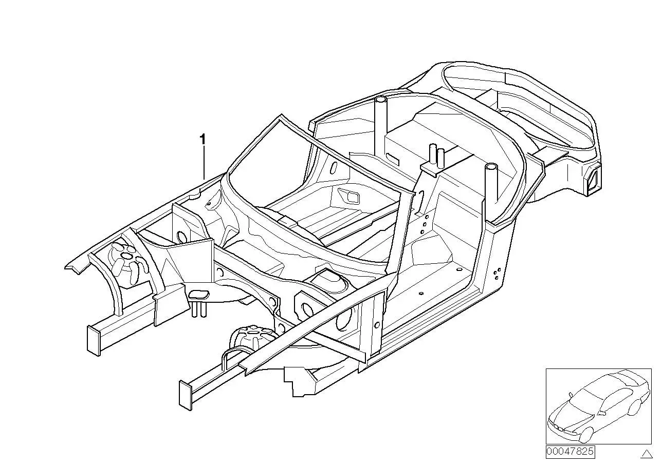 BMW Karosserie-Gerippe E52 41007006829 - Z8 E52