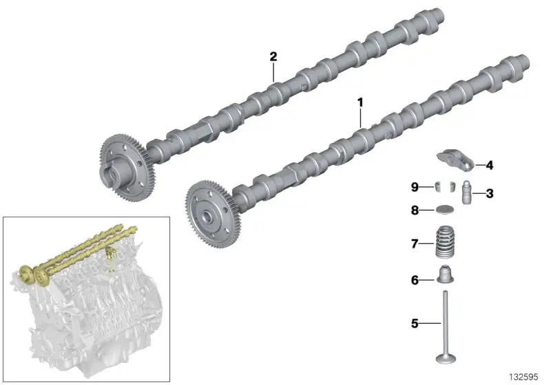BMW Einlassnockenwelle E60 E61 E63 E64 E65 E66 E70 E71 E83 E90 E9