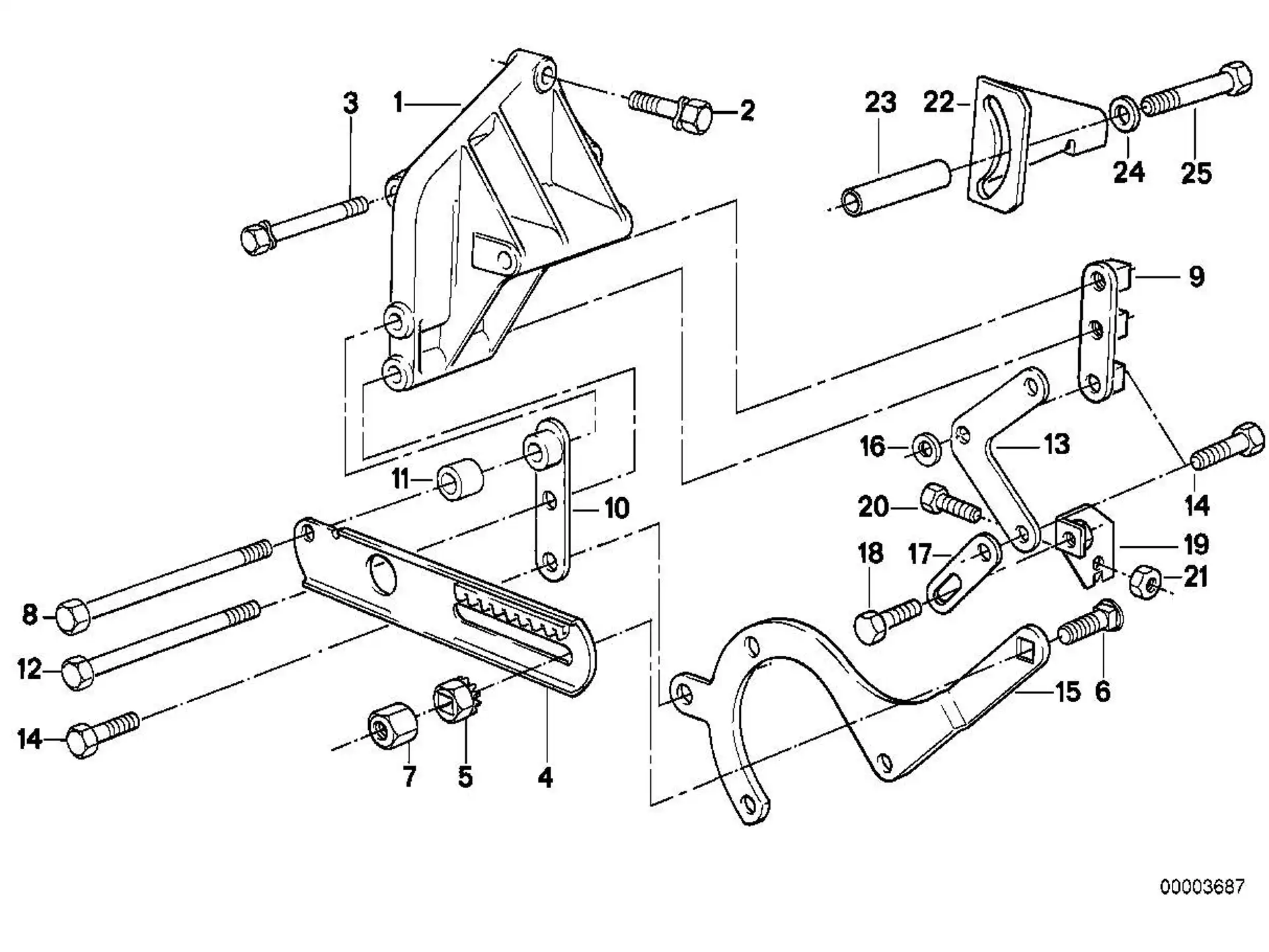 BMW Spannlasche E34 32421717030