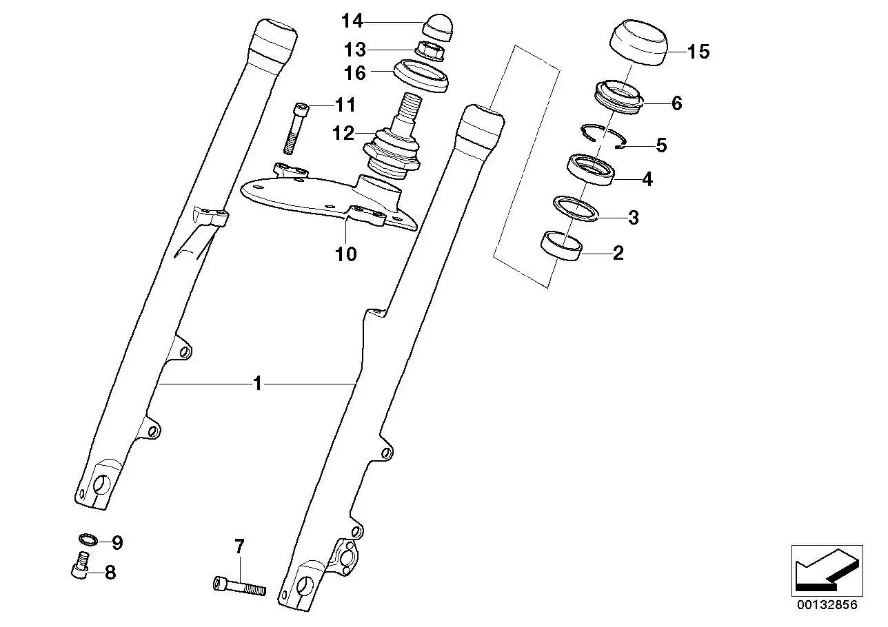 BMW Gleitrohr links 31422332909 - Bildposition 01