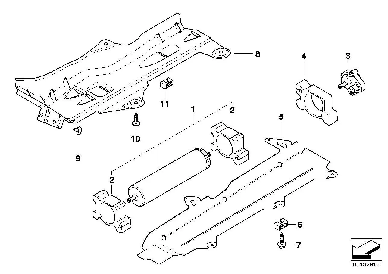 BMW Abdeckung Kraftstofffilter E46 13327794548