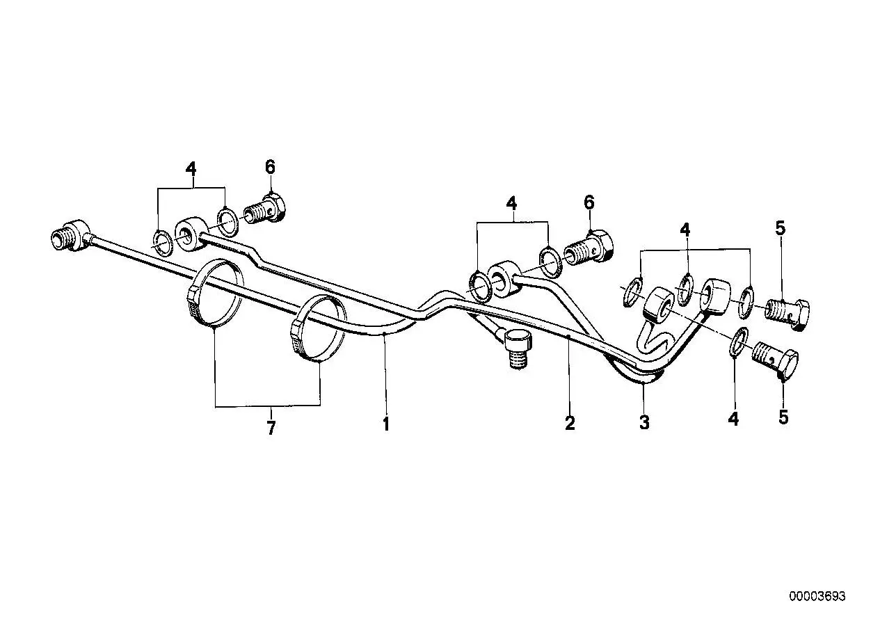 BMW Hohlschraube E30 32131128698