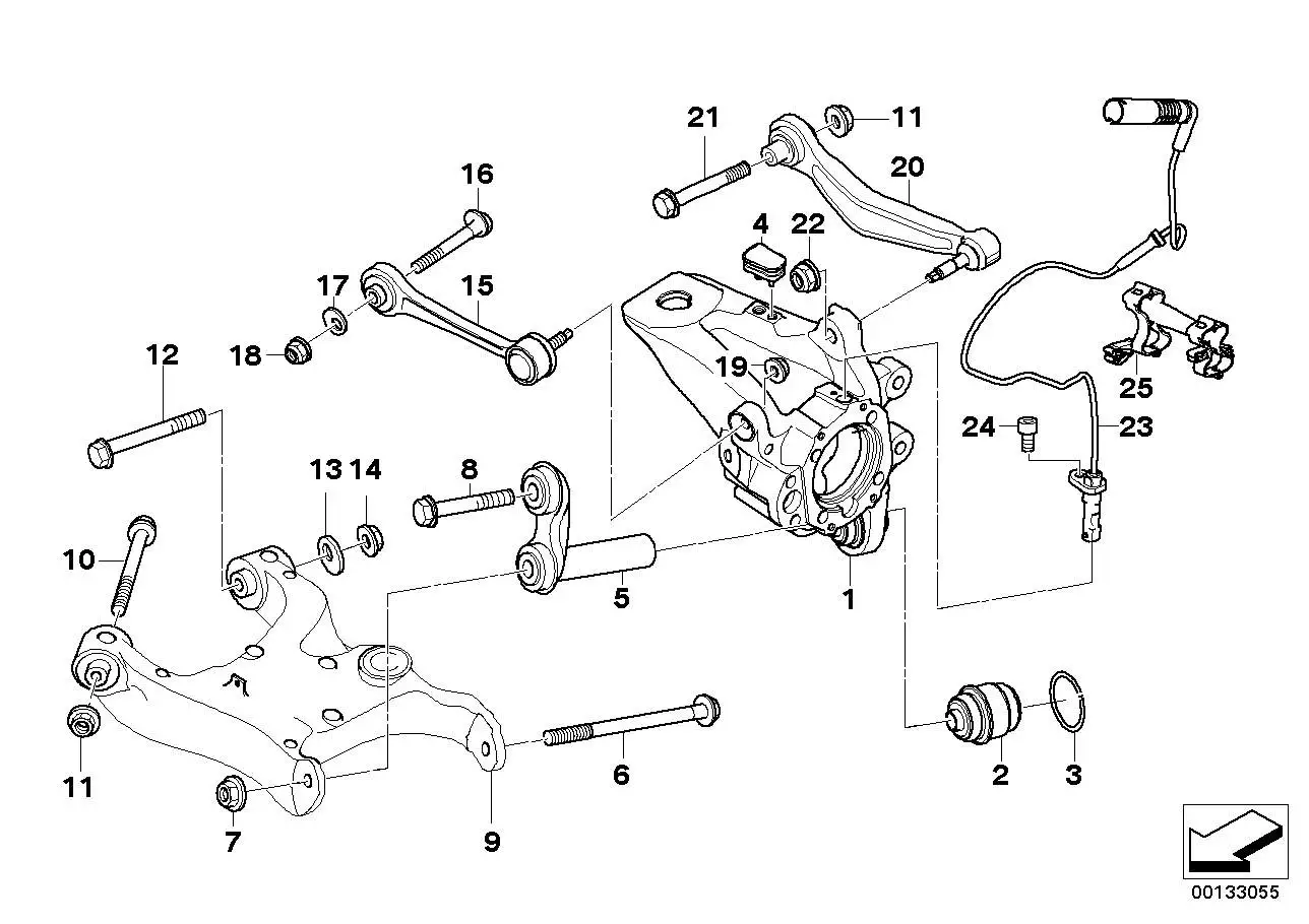 BMW Sechskantschraube E60 E61 E63 E64 E65 E66 33306760598 - Bildp