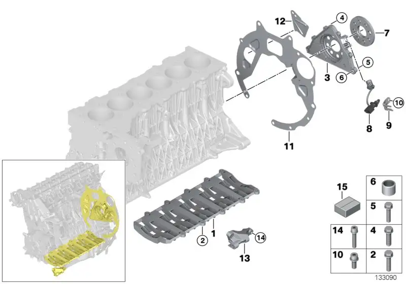 BMW Abschlussdeckel mit Wellendichtring E60 E61 E63 E64 E65 E66 E