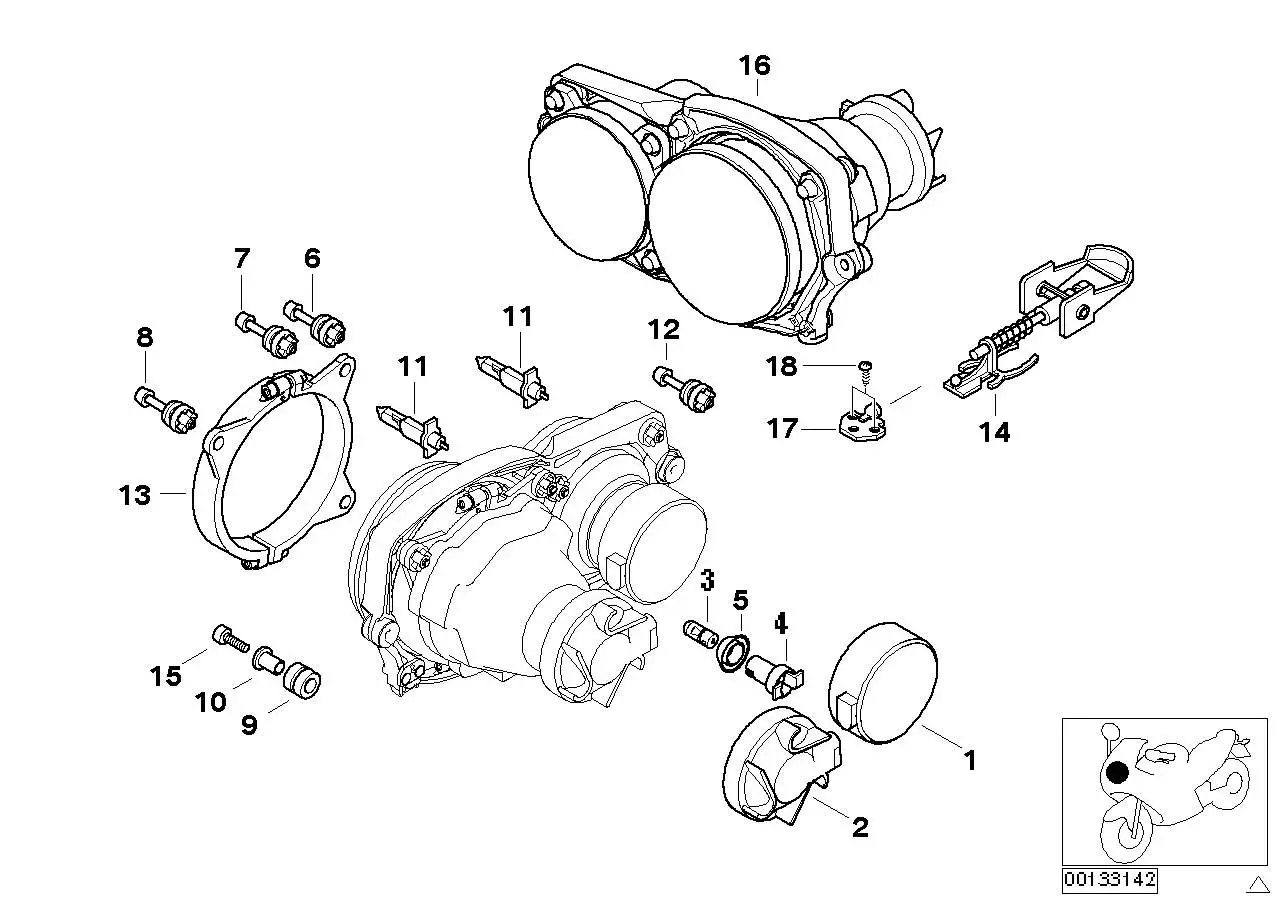 BMW Abdeckkappe Fernlicht R21 R21A 63122306967