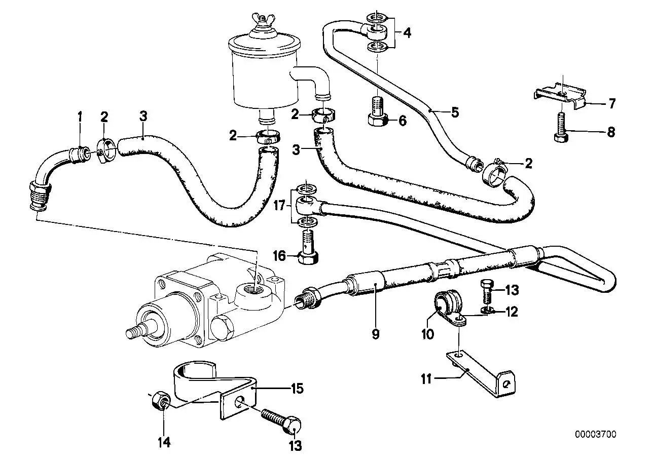 BMW Schelle E12 E21 E23 E24 E28 E30 E32 E34 17221116130 - 3er, Z1