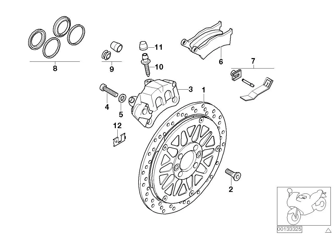BMW Bremsscheibe schwarz 34312331745 - 59C1, 59C3, 59C2 / Bildpos