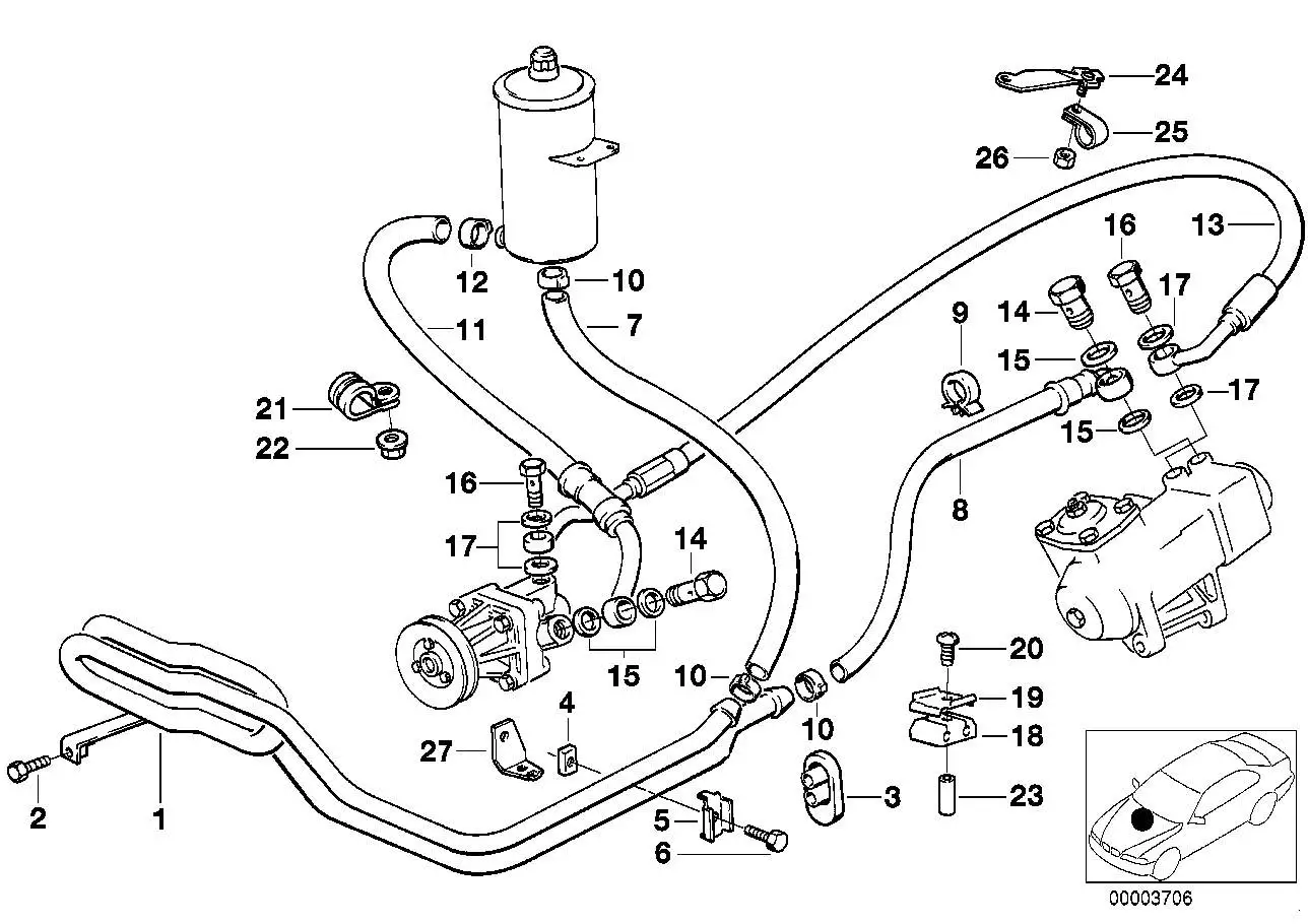 BMW Ansaugleitung E34 32411141851