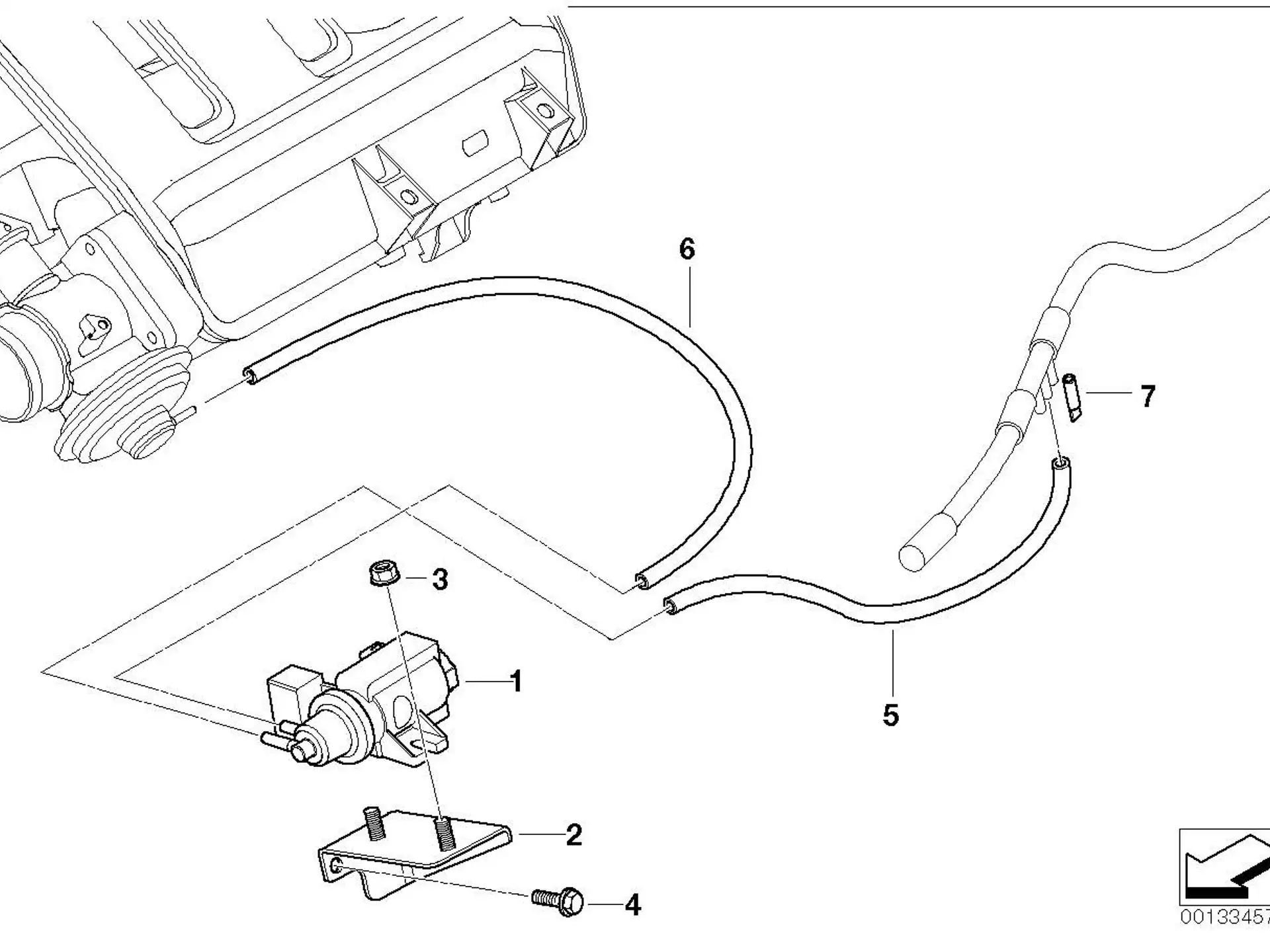 BMW Druckwandler E38 E39 E46 E53 E60 E61 E63 E64 E65 E66 E70 E71 E83 E87 E90 E91 E92 E93 11747796634