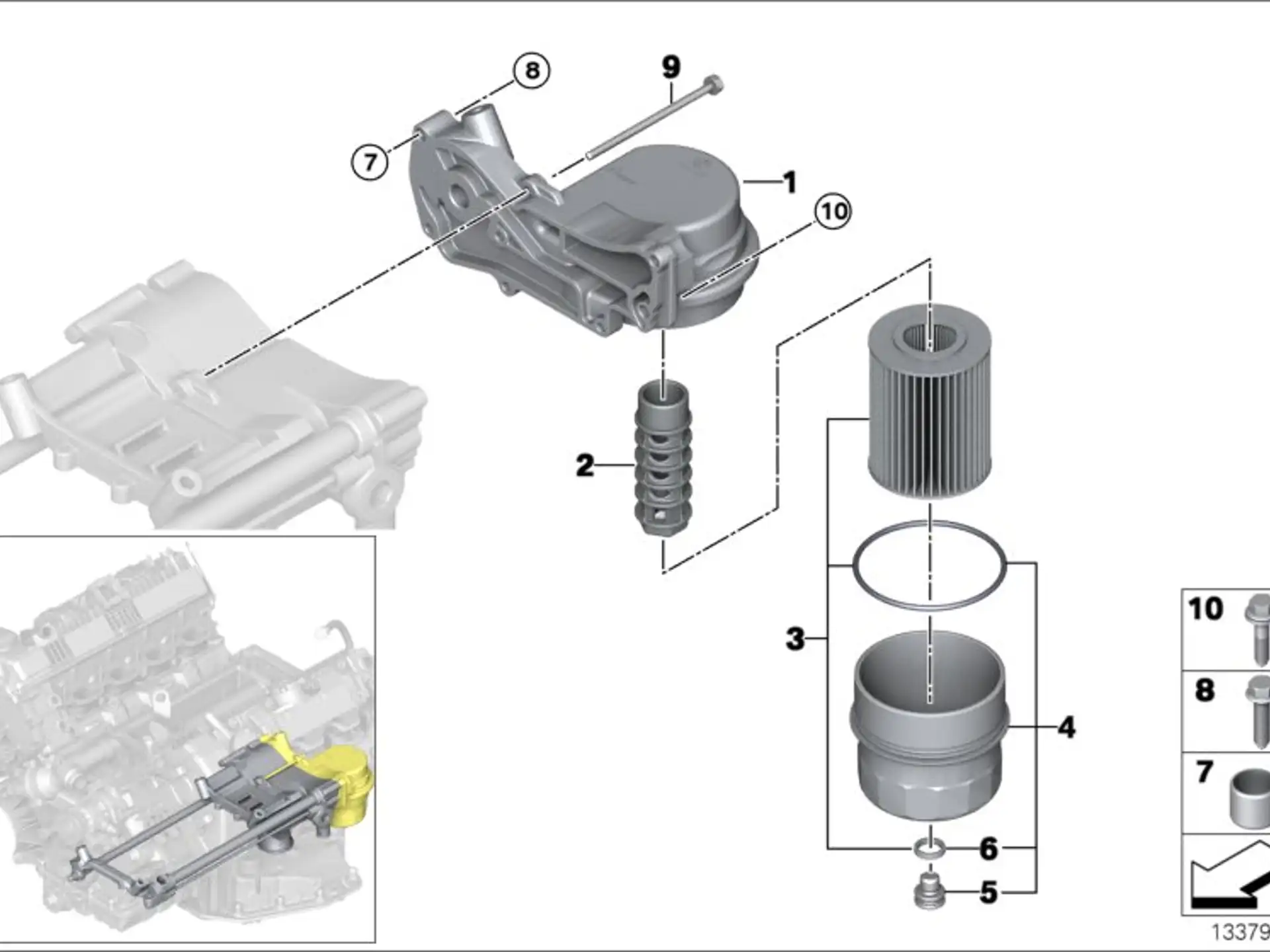BMW Ölfilterdeckel E53 E60 E61 E63 E64 E65 E66 E70 11427521353