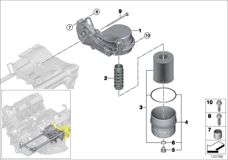 BMW Ölfilterdeckel E53 E60 E61 E63 E64 E65 E66 E70 11427521353