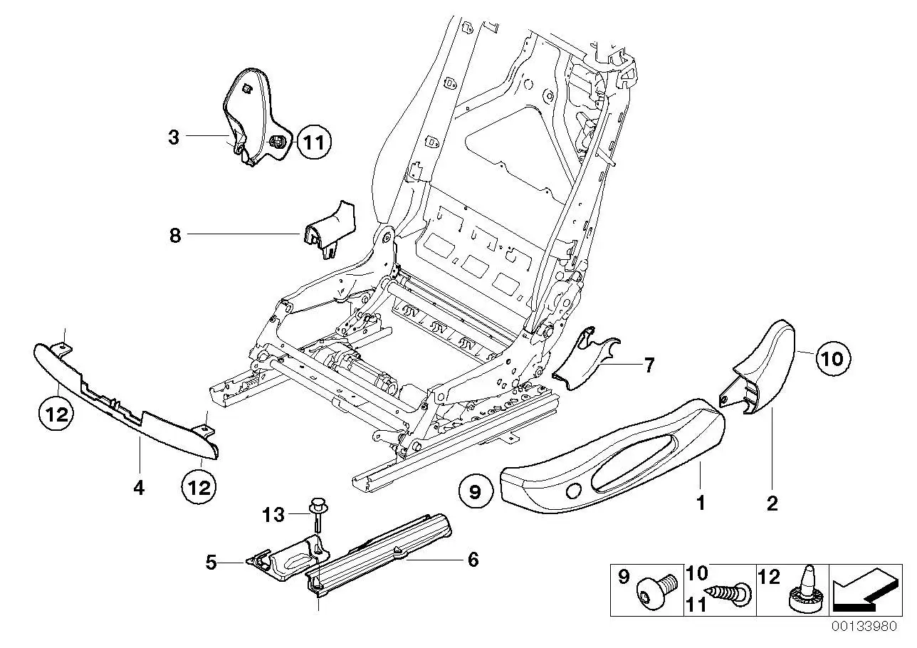 BMW Blende hinten rechts E46 E64 52108270024 - Bildposition 06
