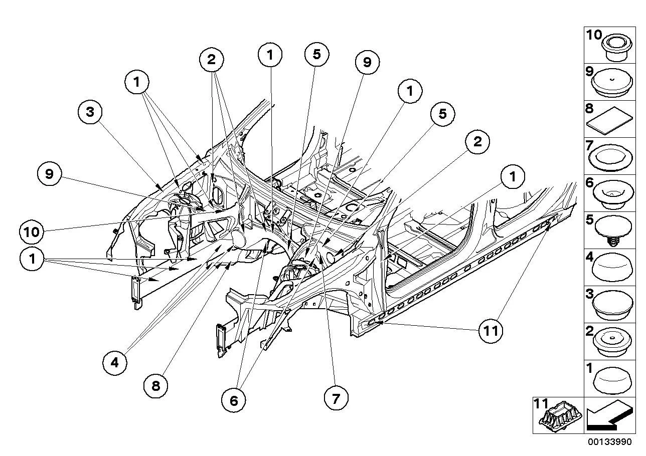 BMW Aufnahme Hebebühne E60 E61 F25 F26 F93 F95 F96 F97 F98 G01 G02 G05 G06 G07 G11 G12 G16 G20 G21 G28 G32 51717065919