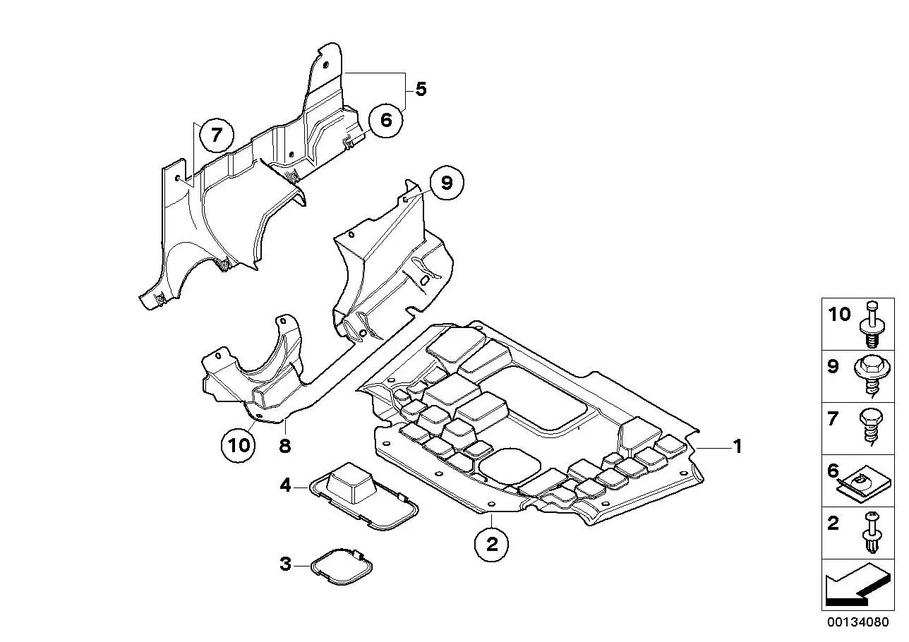 BMW Absorber für Schubfeld E83 51713418613 - X3 E83 SAV / Bildpos