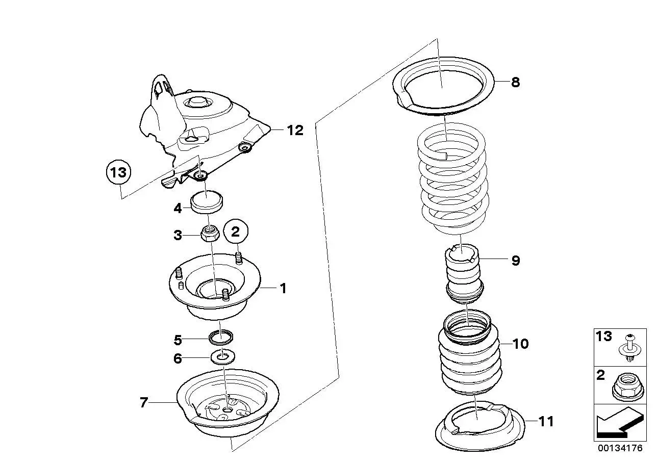 BMW Zusatzdämpfer vorn E60 E61 E84 31336764085 - 5er, X1