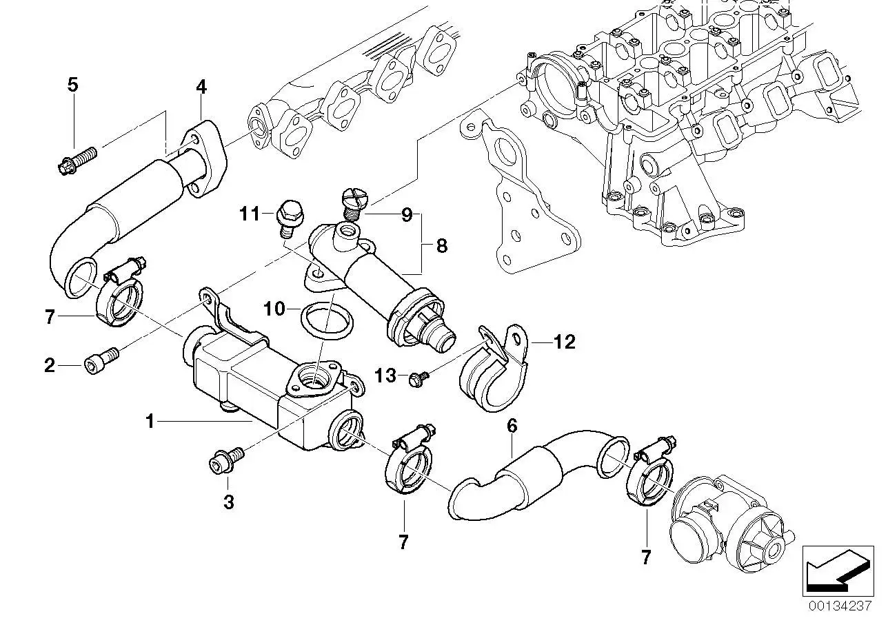 BMW Rohrleitung E38 E39 E46 E60 E61 E65 11712463463 - 3er, 5er, 7