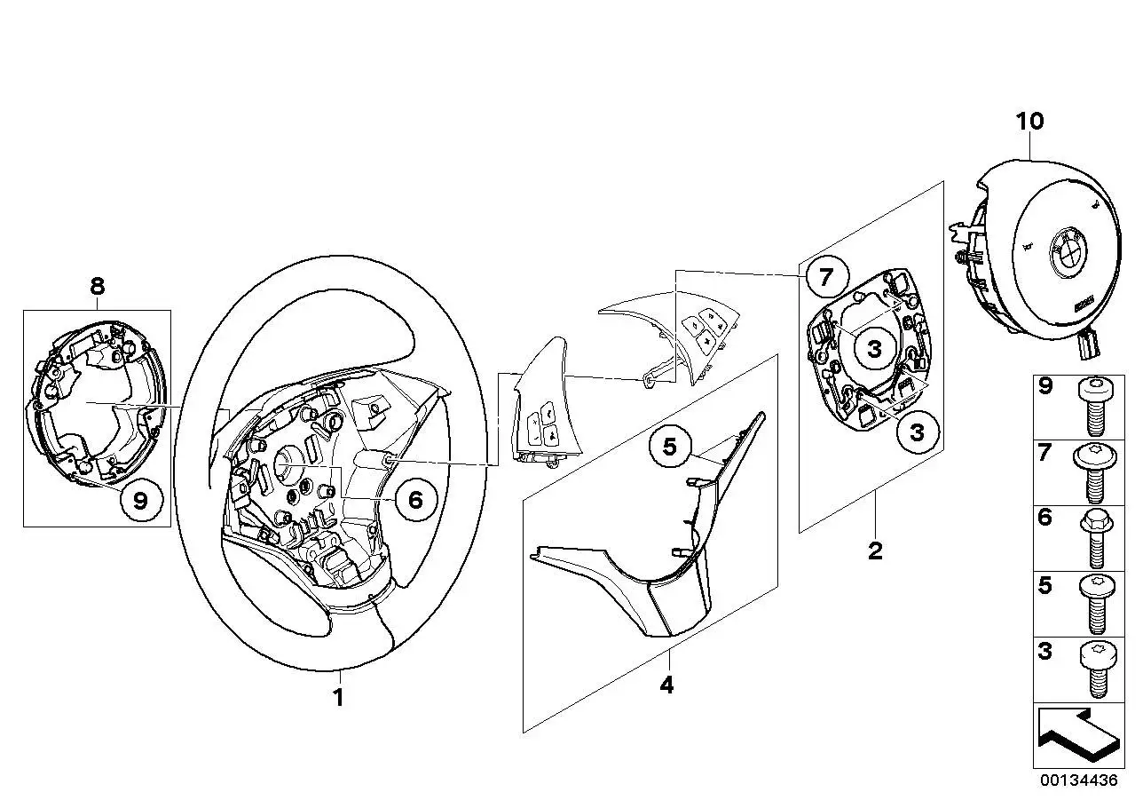 BMW Airbageinheit Fahrerseite E60 E61 E63 E64 32346774448