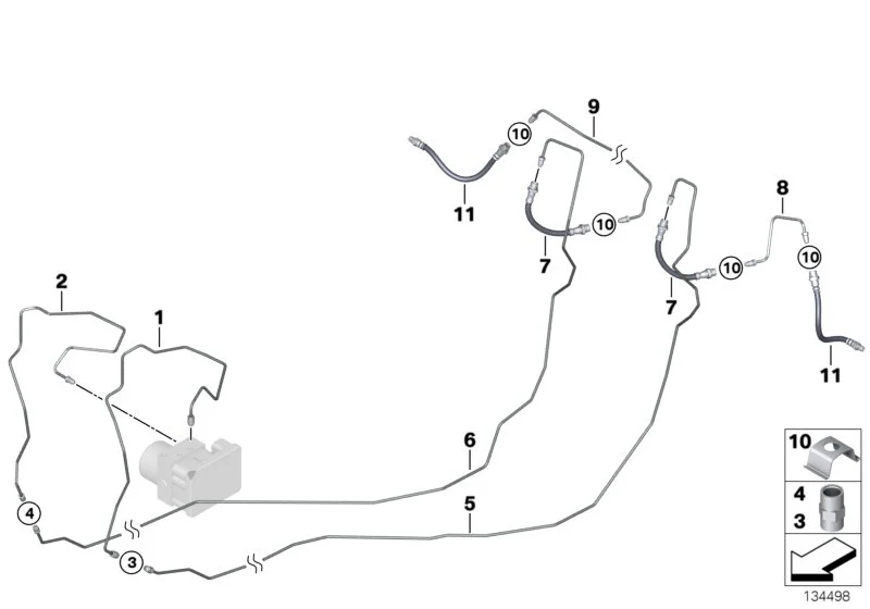 BMW Rohrleitung-Verbindungsstück- E81 E82 E84 E87 E88 E90 E91 E92 E93 34326853523