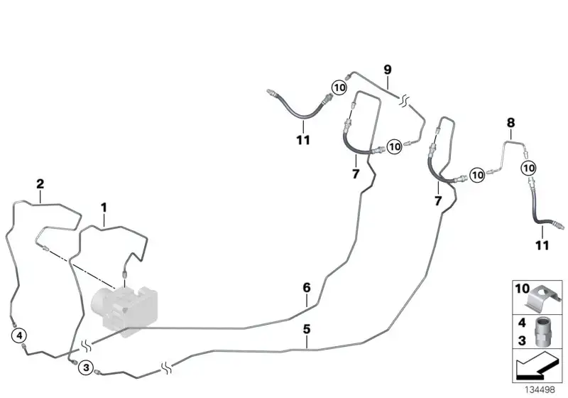 BMW Rohrleitung E81 E82 E84 E87 E88 E90 E91 E92 E93 34326853525 -