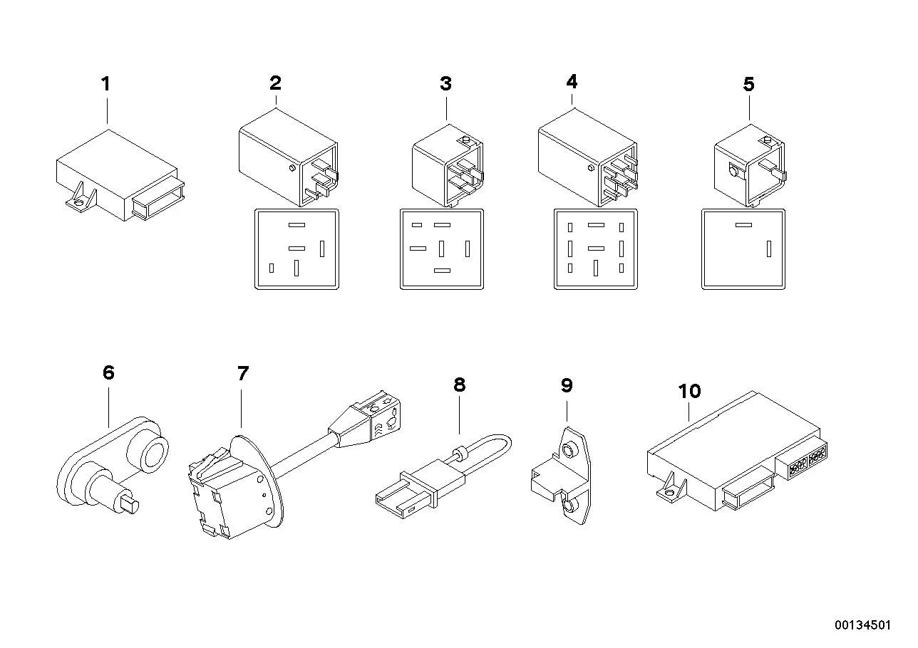 BMW Verbindungsstecker goldgelb A61 E31 E32 E34 E36 E38 E46 E53 K41 R21 R22 R28 61368366282