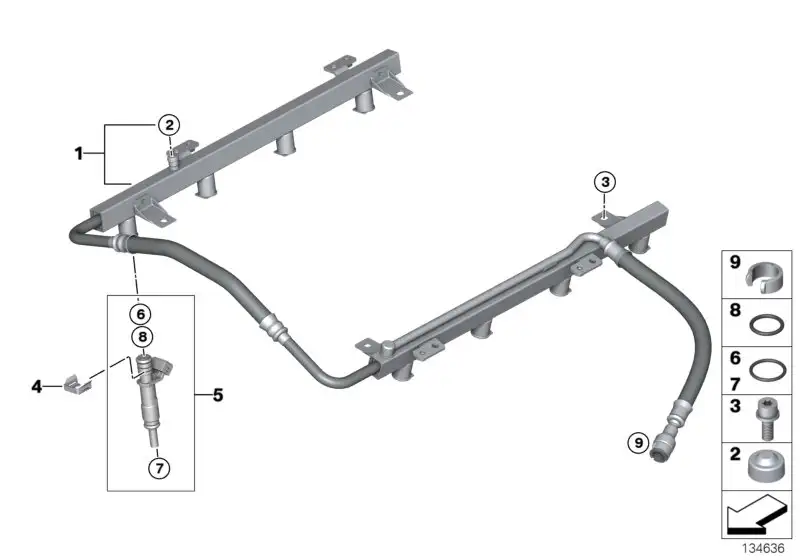 BMW Einspritzventil E53 E60 E61 E63 E64 E65 E66 E70 13647525721