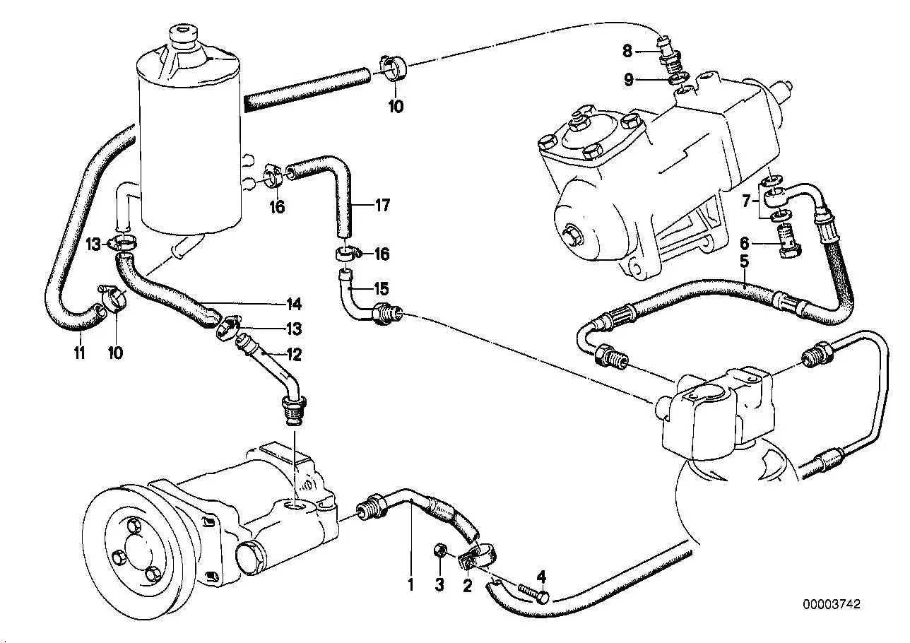 BMW Schlauch E23 E24 E28 34321119071 - 5er E28 Limousine, 6er E24