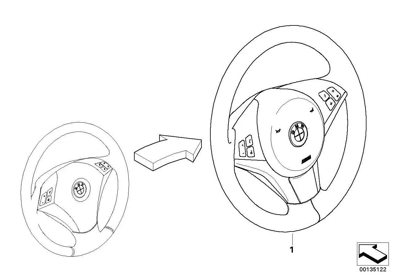 BMW Airbageinheit Fahrerseite E60 E61 E63 E64 32346780456