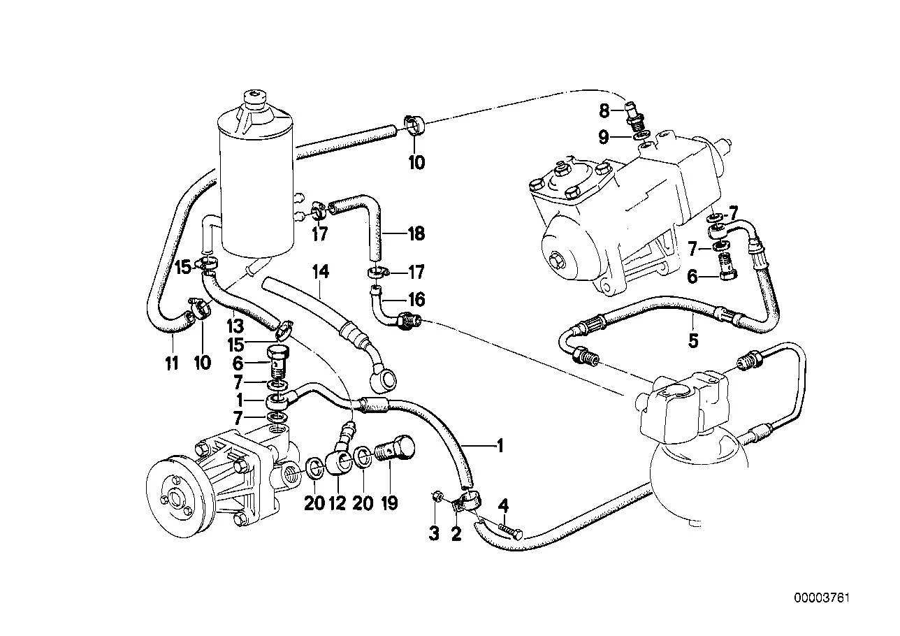 BMW Schlauch E21 E23 E24 E28 E30 E31 E32 E34 E36 32411131524