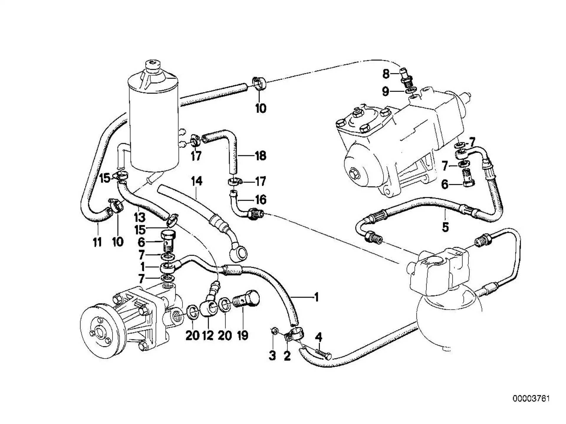 BMW Schlauch E21 E23 E24 E28 E30 E31 E32 E34 E36 32411131524