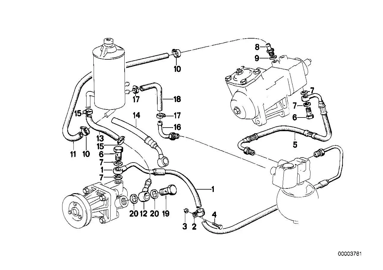 BMW Schlauch E21 E23 E24 E28 E30 E31 E32 E34 E36 32411131524 - 3e