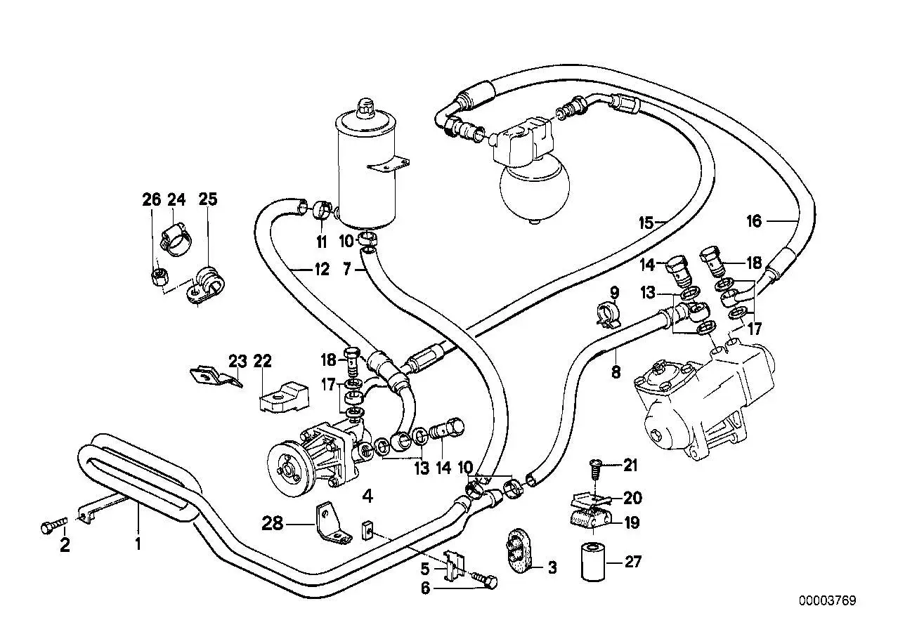 BMW Druckschlauch E32 32411133772