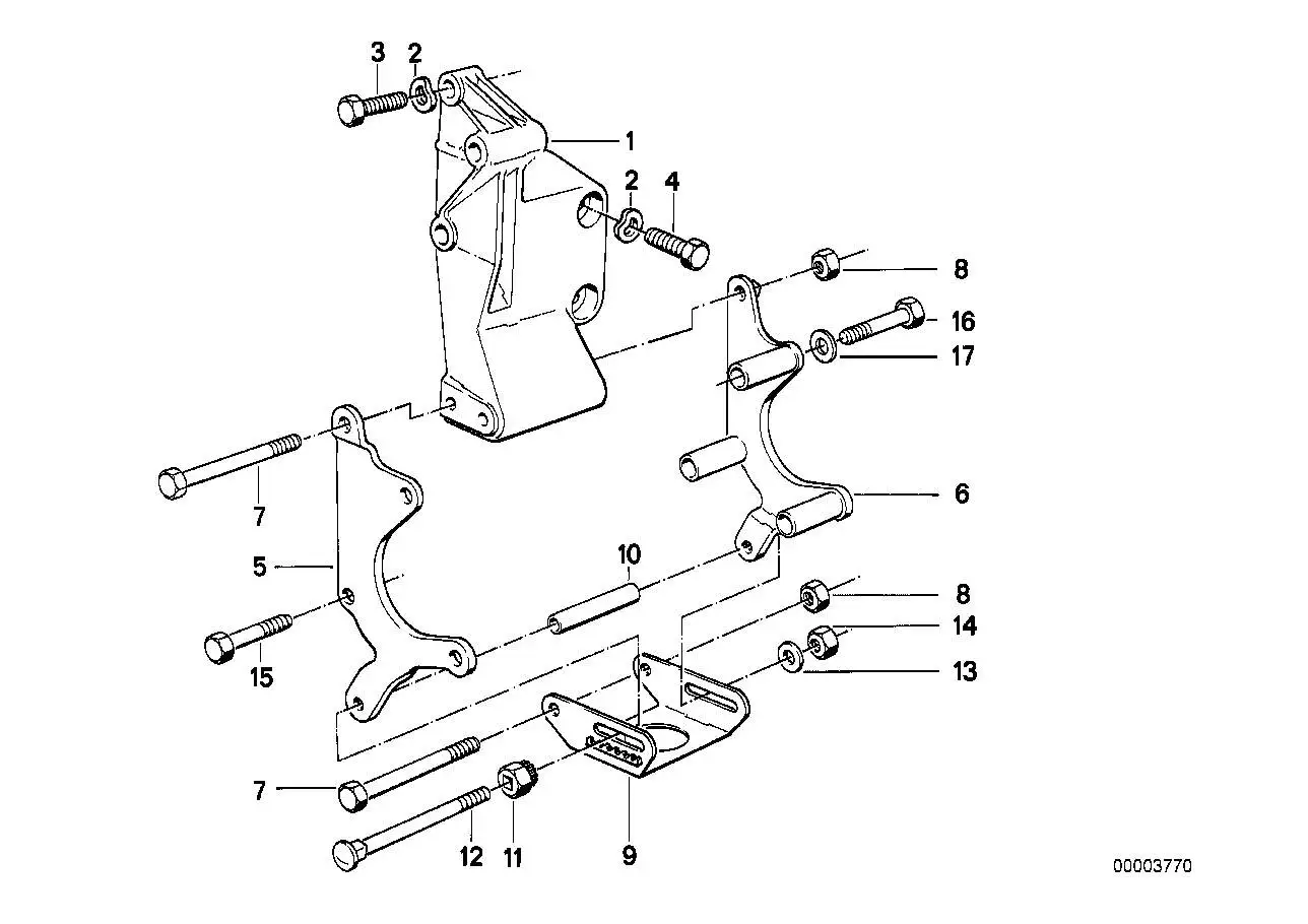 BMW Spannschiene E32 E34 32421707199
