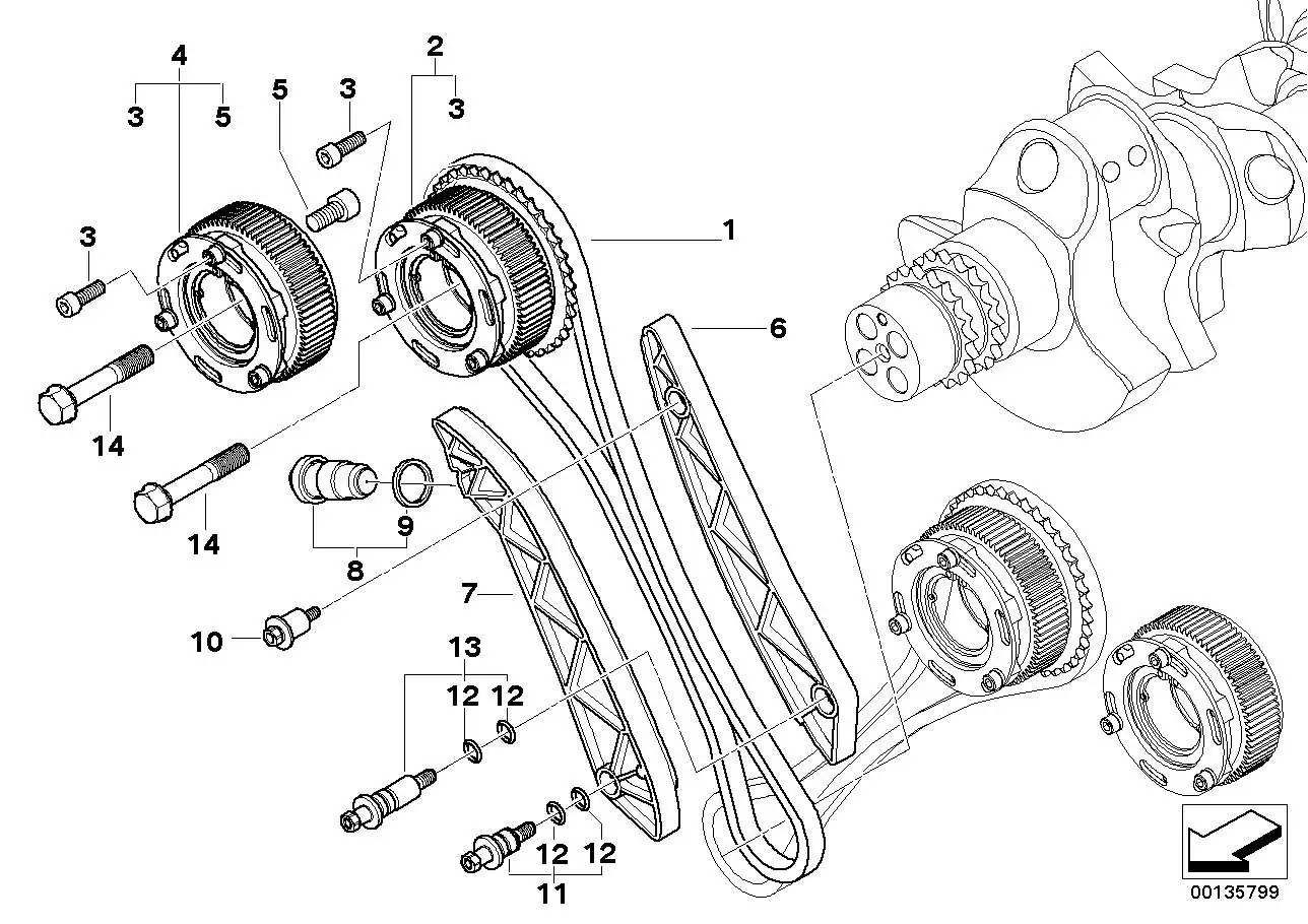 BMW Einstellschraube E60 E61 E63 E64 11367837030