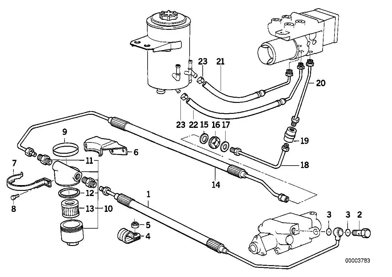 BMW Rücklaufleitung E31 37131159544 - Bildposition 22