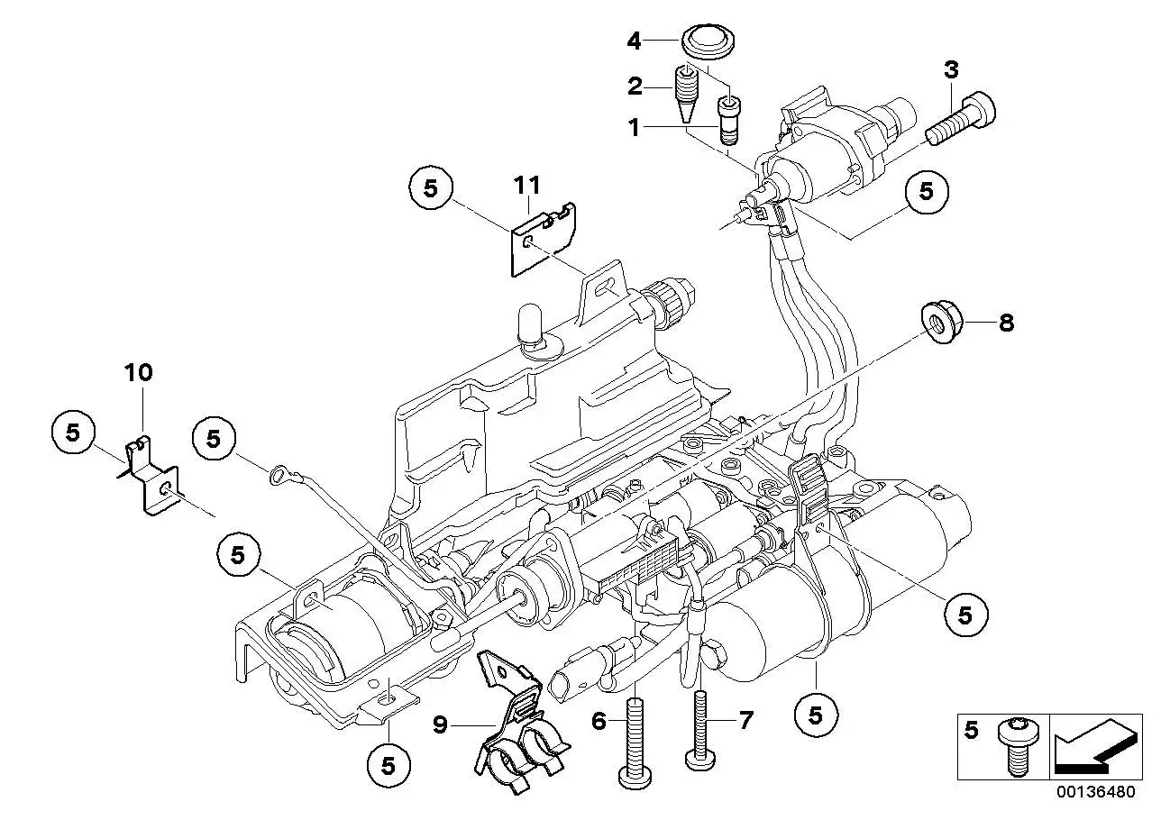 BMW Torxschraube E46 E60 E61 E63 E64 E85 23017507124 - Bildpositi