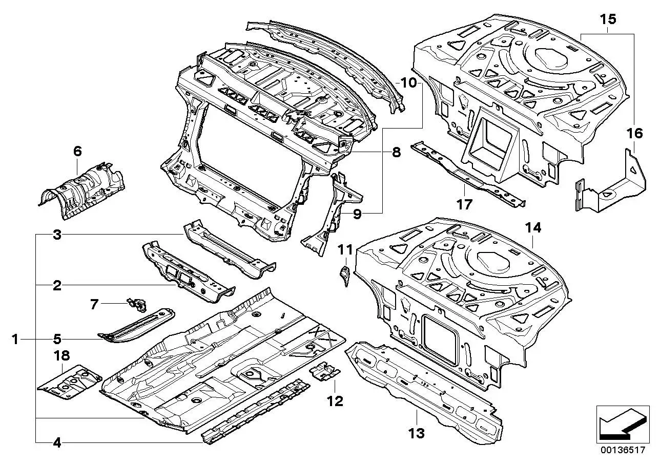 BMW Konsole Gelenkwellenmittellager 41127111184 - Bildposition 06