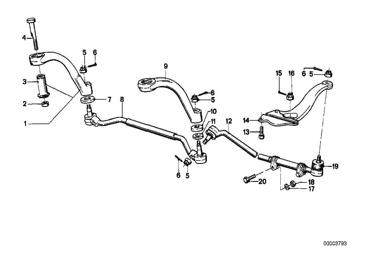 BMW Spurstange E12 E24 32211124475